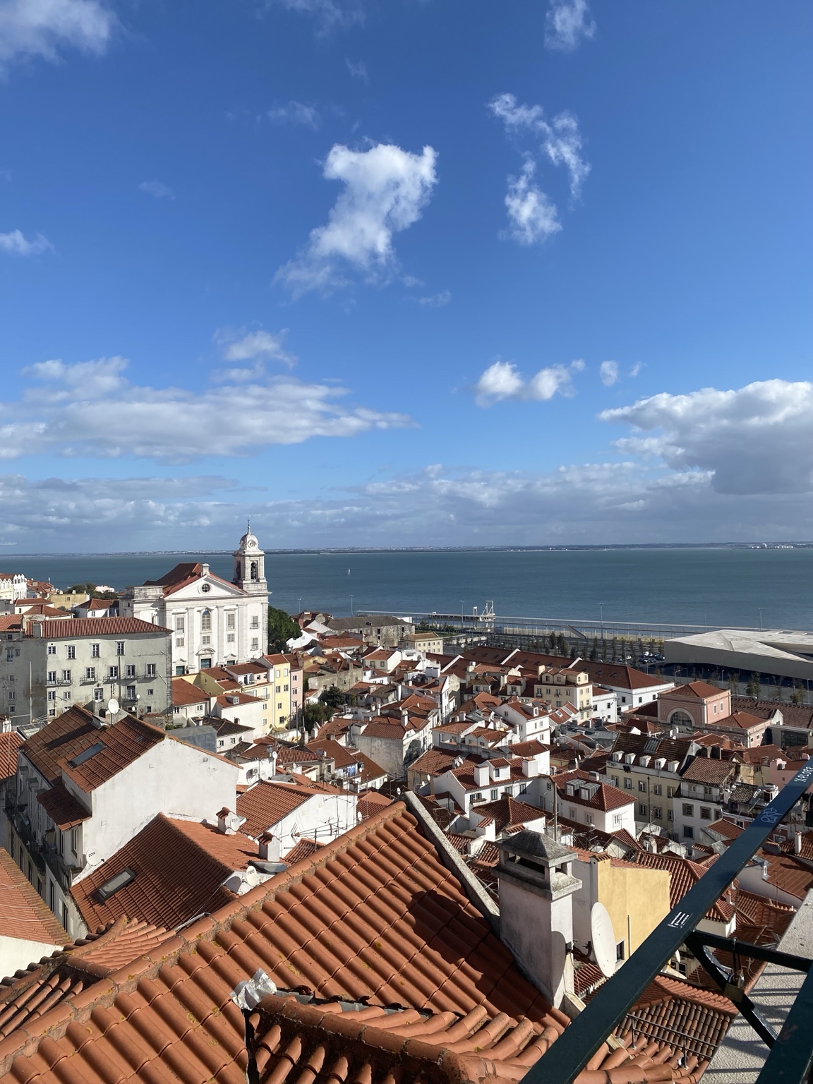 Lisbon rooftops overlooking the water