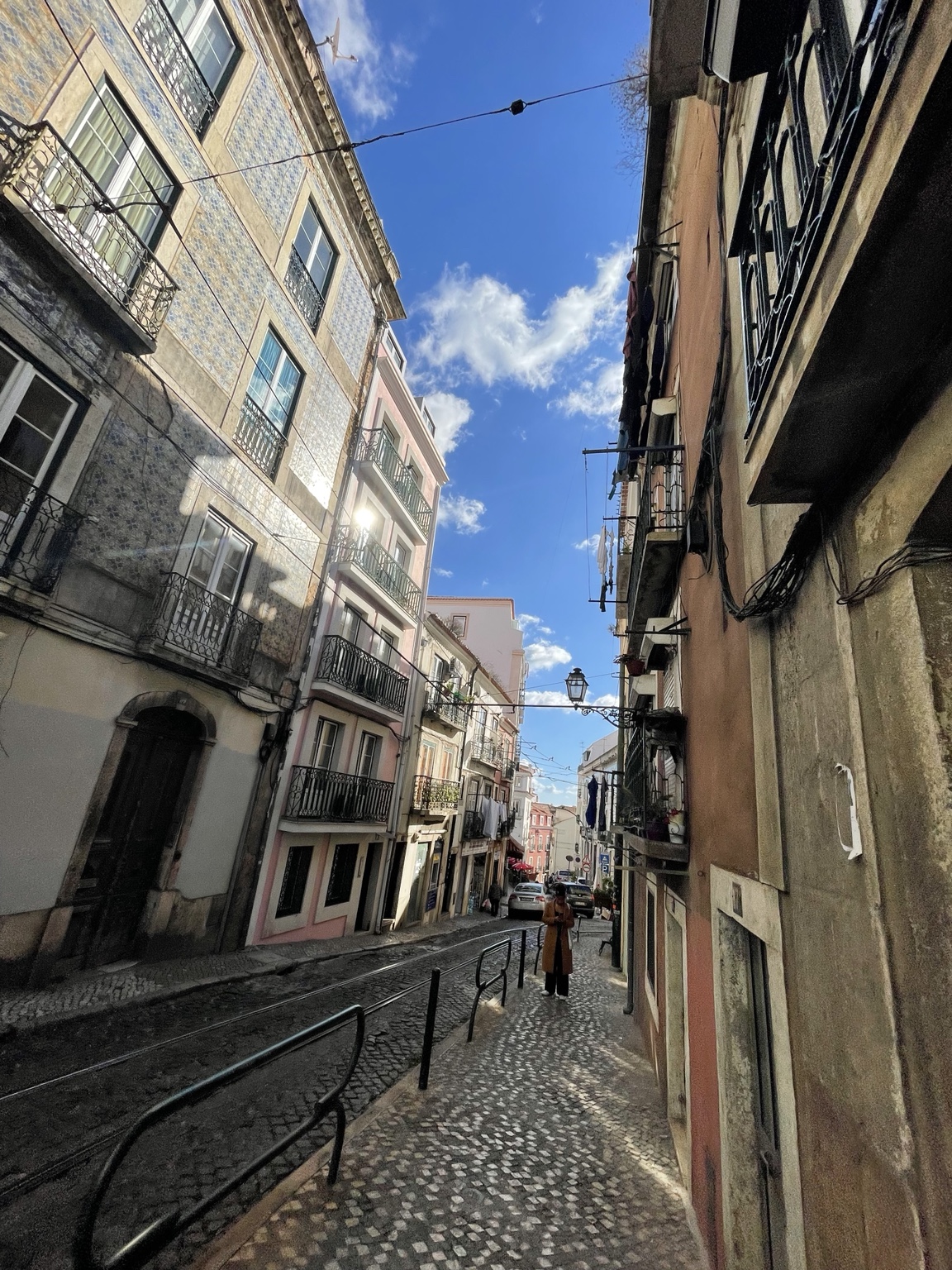 A sunlit Lisbon street