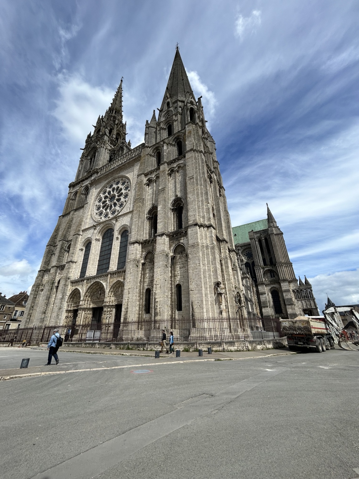 Gothic cathedral photographed from an angled view